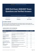HESI Exit Exam 2026&sol;2027 Exam Questions and Verified Answers