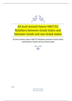 AS level ancient hstory H007 01 Relations between Greek states and between Greek and non Greek states