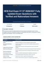 HESI Exit Exam V1-V7 2026&sol;2027 Fully Updated Exam Questions with Verified and Rationalized Answers