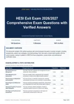 HESI Exit Exam 2026&sol;2027 Comprehensive Exam Questions with Verified Answers