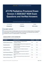 ATI PN Pediatrics Proctored Exam Version 3 2026&sol;2027 NGN Exam Questions and Verified Answers
