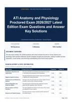 ATI Anatomy and Physiology Proctored Exam 2026&sol;2027 Latest Edition Exam Questions and Answer Key Solutions