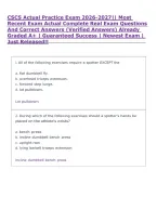 CSCS Actual Practice Exam 2026-2027&vert;&vert; Most &NewLine;Recent Exam Actual Complete Real Exam Questions &NewLine;And Correct Answers &lpar;Verified Answers&rpar; Already &NewLine;Graded A&plus; &vert; Guaranteed Success &vert; Newest Exam &vert; &NewLine;Just Released&excl;&excl; 