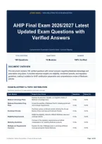 AHIP Final Exam 2026&sol;2027 Latest Updated Exam Questions with Verified Answers