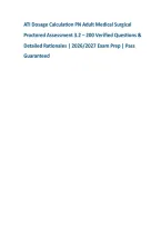 ATI Dosage Calculation PN Adult Medical Surgical Proctored Assessment 3&period;2 &ndash; 200 Verified Questions & Detailed Rationales &vert; 2026&sol;2027 Exam Prep &vert; Pass Guaranteed