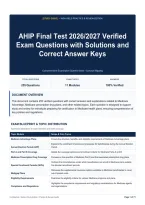 AHIP Final Test 2026&sol;2027 Verified Exam Questions with Solutions and Correct Answer Keys