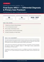  NR 511 Differential Diagnosis & Primary Care Practicum Final Exam Chamberlain 2026&sol;2027 &ndash; Questions and Answers &vert; 100&percnt; Verified &vert; Detailed Rationales &ndash; Pass Guaranteed &ndash; A&plus; Graded
