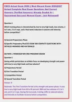 CSCS Actual Exam 2026 &vert;&vert; Most Recent Exam 2026&vert;2027 &NewLine;Actual Complete Real Exam Questions And Correct &NewLine;Answers &lpar;Verified Answers&rpar; Already Graded A&plus; &vert; &NewLine;Guaranteed Success&excl; Newest Exam &vert; Just Released&excl;&excl;