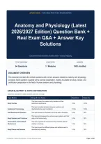 Anatomy and Physiology &lpar;Latest 2026&sol;2027 Edition&rpar; Question Bank &plus; Real Exam Q&A &plus; Answer Key Solutions