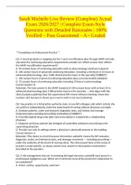 Sarah Michelle Live Review &lpar;Complete&rpar; Actual Exam 2026&sol;2027 &vert; Complete Exam-Style Questions with Detailed Rationales &vert; 100&percnt; Verified &ndash; Pass Guaranteed &ndash; A&plus; Graded