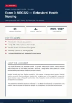  NSG 322 Behavioral Health Nursing Exam 3 Grand Canyon 2026&sol;2027 &ndash; Questions and Answers &vert; 100&percnt; Verified &vert; Detailed Rationales &ndash; Pass Guaranteed &ndash; A&plus; Graded