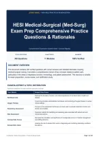 HESI Medical-Surgical &lpar;Med-Surg&rpar; Exam Prep Comprehensive Practice Questions & Rationales