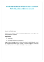 ATI RN Maternal Newborn 2026 Proctored Exam with &NewLine;NGN 70 Questions and Correct Answers