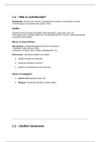 Samenvatting Scheikunde HAVO 3 &ndash; Hoofdstuk 1 &lpar;1&period;1 t&sol;m 1&period;6&rpar; &vert; Stoffen & Scheidingsmethoden