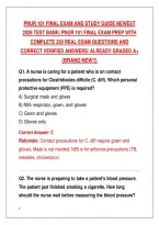 Pnur 101 Final Exam And Study Guide Newest 2026 Test Bank&vert; Pnur 101 Final Exam Prep With Complete 350 Real Exam Questions And&NewLine;Correct Verified Answers&sol; Already Graded A&plus; &lpar;Brand New&excl;&excl;&rpar;&NewLine;