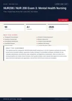 NUR 208 Mental Health Nursing Exam 3 Fortis 2026&sol;2027 &ndash; Questions and Answers &vert; 100&percnt; Verified &vert; Complete Verified Answers &ndash; Pass Guaranteed &ndash; A&plus; Graded