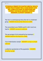 PMHNP Psychiatric Mental Health Nurse Practitioner Final Exam 2026-2027 &ndash; ACTUAL EXAM PREP &vert; 200&plus; Verified Q&A &vert; Fitzgerald Review