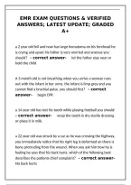 Emr Exam Questions & Verified Answers&semi; Latest Update&semi; Graded A&plus;