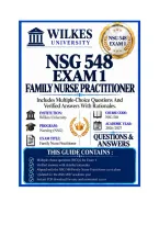 NSG 548 Exam 1 Family Nurse Practitioner Questions And Answers 2026&sol;2027 Wilkes University