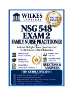 NSG 548 Exam 2 Family Nurse Practitioner Questions And Answers 2026&sol;2027 Wilkes University
