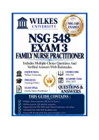 NSG 548 Exams 1-3 Bundled Family Nurse Practitioner Questions And Answers 2026&sol;2027 Wilkes University