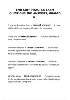 EMR COPR Practice Exam 2026&colon; Questions and Answers Graded A&plus;