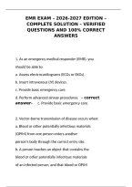 EMR Exam 2026-2027 Edition Complete Solution&colon; Verified Questions and 100&percnt; Correct Answers