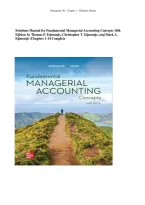 Fundamental Managerial Accounting Concepts 10th Edition By Thomas P&period; Edmonds&comma; Christopher T&period; Edmonds and Mark A&period; Edmonds &vert; ISBN 9781264100682 &vert; Complete - Solutions Manual