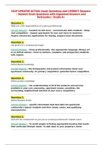 CALP UPDATED ACTUAL Exam Questions and CORRECT Answers&NewLine;&vert; Newest Exam Questions with Explained Answers and&NewLine;Rationales &vert; Grade A&plus;&NewLine;