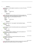 BIBL 313&vert; Quiz 2 Study of Prophets &vert; Questions and answers &vert; Updated RATED A&plus; &vert; Regent University