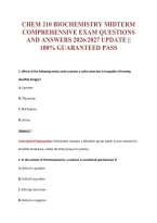 Chem 210 EXAM Bundle &vert; Update Questions with complete and Verified solutions&period;