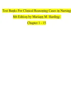 Test Bank for Clinical Reasoning Cases in Nursing&comma; 8th Edition by Mariann M&period; Harding & Julie S&period; Snyder &vert; Chapters 1&ndash;15