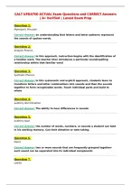 CALT UPDATED ACTUAL Exam Questions and CORRECT Answers&NewLine;&vert; A&plus; Verified &vert; Latest Exam Prep