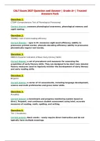 CALT Exam 2027 Question and Answer &vert; Grade A&plus; &vert; Trusted&NewLine;Answers Pack