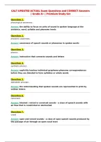 CALT UPDATED ACTUAL Exam Questions and CORRECT Answers&NewLine;&vert; Grade A&plus; &vert; Premium Study Set