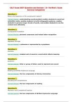 CALT Exam 2027 Question and Answer &vert; A&plus; Verified &vert; Exam&NewLine;Success Companion