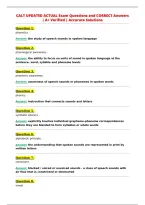 CALT UPDATED ACTUAL Exam Questions and CORRECT Answers&NewLine;&vert; A&plus; Verified &vert; Accurate Solutions