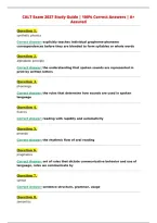 CALT Exam 2027 Study Guide &vert; 100&percnt; Correct Answers &vert; A&plus;&NewLine;Assured
