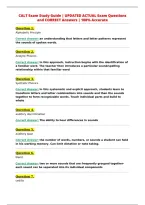 CALT Exam Study Guide &vert; UPDATED ACTUAL Exam Questions&NewLine;and CORRECT Answers &vert; 100&percnt; Accurate