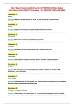 CALT Exam Study Guide Practice UPDATED ACTUAL Exam&NewLine;Questions and CORRECT Answers &vert; A&plus; GRADED 100&percnt; VERIFIED