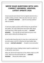 NRFSP Exam Questions 2026 with 100&percnt; Correct Answers Verified Latest Update