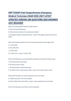 EMT FISDAP Final Comprehensive Emergency Medical Technician EXAM 2026-2027 LATEST UPDATED VERSION 180 QUESTIONS AND ANSWERS JUST RELEASED &period;pdf&NewLine;&NewLine;
