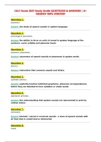 Calt Exam 2027 Study Guide Questions & Answers &vert; A&plus;&NewLine;Graded 100&percnt; Verified