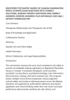 Registered Psychiatric Nurses Of Canada Examination Rpnce Ultimate Exam Questions With Correct Solutions&comma; Already Passed&excl;&excl; Questions And Correct Answers 