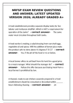 NRFSP Exam Review Questions and Answers 2026 Latest Updated Version Already Graded A&plus;