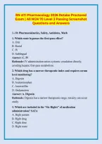 ATI RN Pharmacology Proctored Exam Prep Test Bank &ndash; Complete Questions & Answers with Comprehensive Clinical Rationales &ndash; Safety&comma; ANS&comma; Cardiovascular&comma; CNS&comma; Antimicrobial&comma; and Endocrine Systems &lpar;Latest 2026&sol;2027 Edition&rpar; pdf