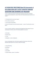 Ati Pediatric Proctored Book & Assessments A & B Exam 2026-2027 Latest Updated Version Questions And Answers Just Released &period;Pdf&NewLine;&NewLine;