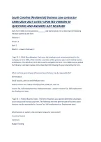 South Carolina &lpar;Residential&rpar; Business Law contractor EXAM 2026-2027 LATEST UPDATED VERSION 50 QUESTIONS AND ANSWERS JUST RELEASED &period;pdf&NewLine;&NewLine;