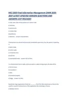 Mcs 2020 Final Information Management Exam 2026-2027 Latest Updated Version Questions And Answers Just Released &period;Pdf&NewLine;&NewLine;