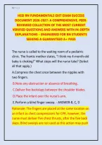 HESI RN Fundamentals Exit Exam 2026-2027 &ndash; ACTUAL EXAM PREP &vert; 150&plus; Verified Q&A with Rationales &vert; Guaranteed A&plus; Pass